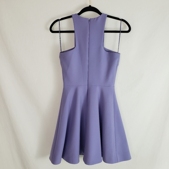 Elizabeth and James Lavender Clarissa Stretch Crepe Fit & Flare Mini Dress Sz 2 - Picture 8 of 14